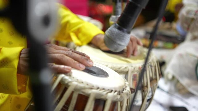 Tabla Playing | Indian Classical Music Performance, Hand Drums Rhythm, Traditional Percussion Art, Cultural Instrument & Live Music Skill