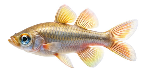 Obraz premium Isolated freshwater fish with iridescent scales and blue eye