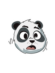 cute panda portrait in children style