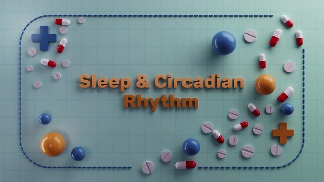 biological patterns affecting sleep health, diagram showing circadian rhythms and hormonal influences, educational chart depicting melatonin effects and biological processes influencing sleep patterns