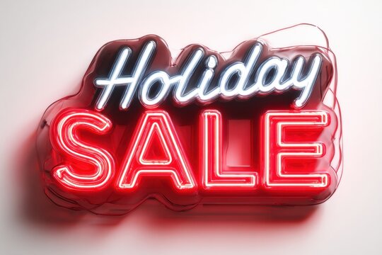 Holiday sale event signage captivating retail store advertising for modern shoppers