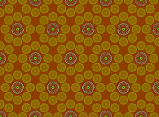 colorful seamless pattern with circles creating a floral background wallpaper design