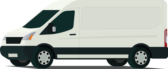 Transit van angled front side view © kabutlazuardi