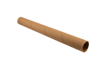 Carton tubes for paper in rolls isolated on black background.