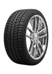 brand new high-performance winter car tire on a polished chrome multi-spoke alloy rim, isolated on transparent studio background, slight low angle, luxury performance product advertisement
