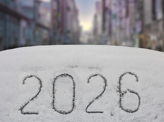 2026 drawn on the snow