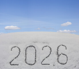 2026 drawn on the snow