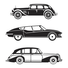 retro car vector illustration