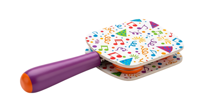 Colorful Party Noise Maker with Confetti Pattern for Celebration and Event Decorations