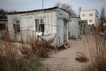 November 17, 2025, Odessa region, Ukraine: abandoned seaside holiday homes during the war