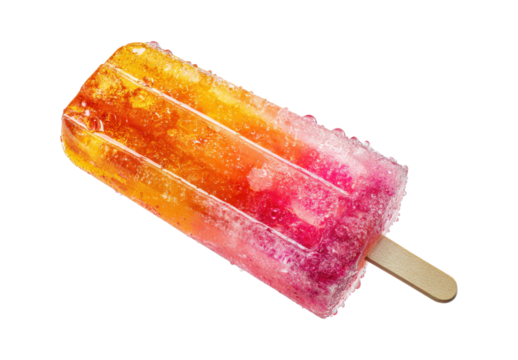 colorful ice cream isolated on a transparent background