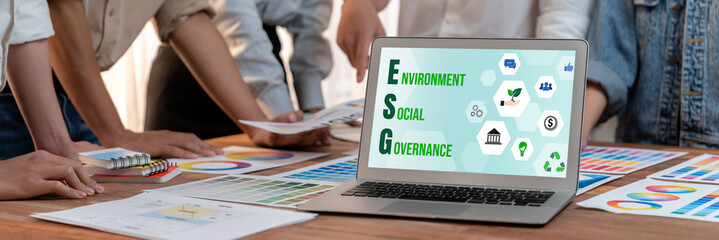 ESG environmental social governance policy for brisk business to set a standard to achieve high ESG score
