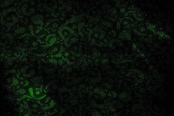Dark Green Halftone Texture Background