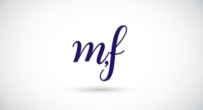 Elegant dark blue cursive lettering on a clean background conveying artistry and sophistication