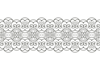 Swirl Repeating Pattern Ornament Border Design Element