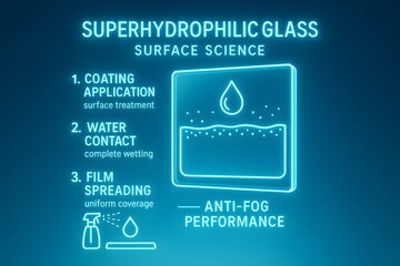 Superhydrophilic Glass Infographic for Self-Cleaning and Anti-Fogging Applications