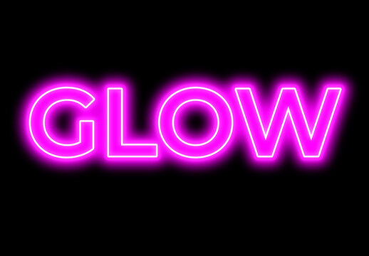 Glow Text Effect Neon Style
