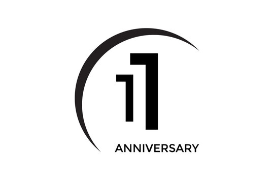 simple 11 anniversary design on a white background. A elegant anniversary celebration featuring romantic elements such as soft lighting, flowers, and symbolic decorations. Perfect for themes of love