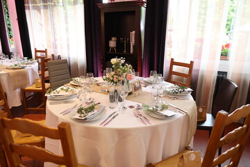 table, diners, mariage, décor, assiette, intérieur, célébration, décoration, coutellerie, fourchette, recéption, luxe