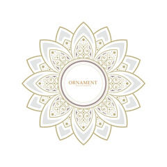 Elegant Decorative Floral Style Ornament Round Border Graphic Element
