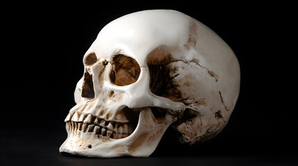 Obraz premium Human skull representing death, mortality, and memento mori