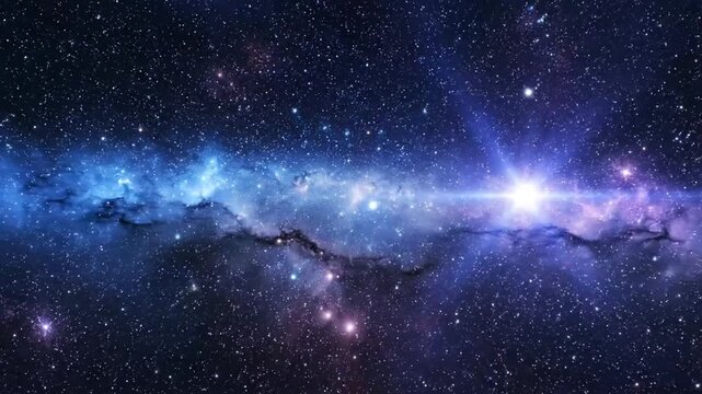 Ethereal cosmic river of starlight