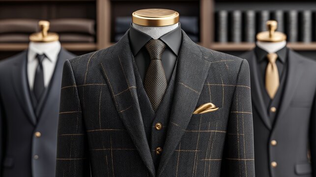 Elegance in tailoring designer cutting and sewing at a high-fashion studio urban chic environment - Powered by Adobe