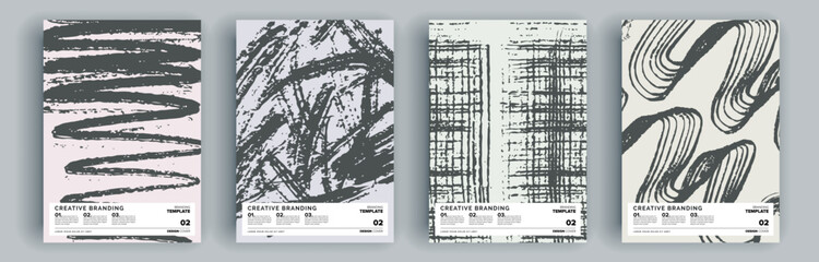 Modern abstract covers set, minimal covers design. Colorful geometric background, vector illustration.