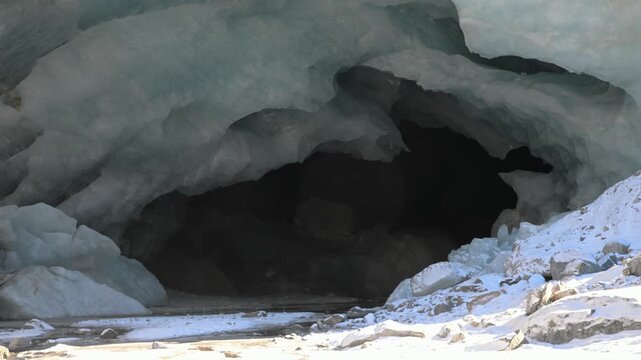 landscape of Morteratsch GLACIER, Pontresina, CH, ice , cold,  Switzerland, landscape