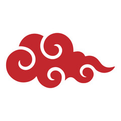 Asian Decorative Red Cloud