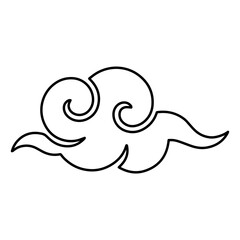 Traditional Chinese Cloud Outline