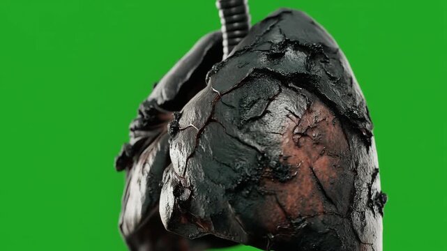 Damaged Lungs - A Visual Representation of Smokings Harmful Effects.
