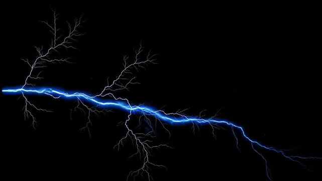 Striking electric bolt visuals isolated against a dark backdrop for impactful designs