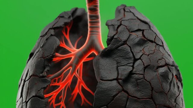 Damaged Lungs - A Visual Representation of Smokings Harmful Effects.