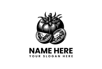 Tomato Vector Logo Illustration Fresh, Natural, and Organic Design Element