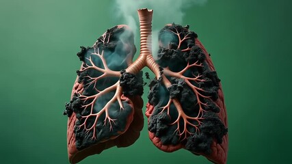 Damaged Lungs - The Effects of Smoking on Respiratory Health.