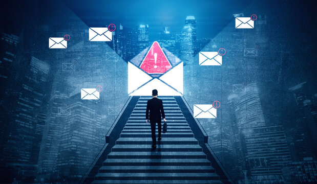 A cybersecurity alert indicating a phishing scam or malware threat. This dangerous email requires immediate action to protect against data theft and unauthorized system access. Fermion