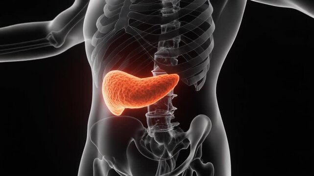 Human Liver Anatomy X-Ray View - Medical Visualization and Health Concept.