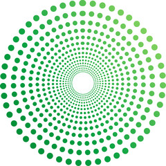 Green abstract circular dot background