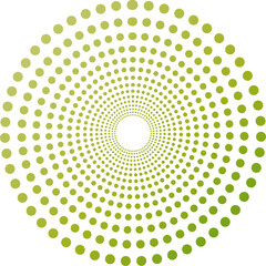 Green abstract circular dot background