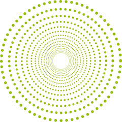 Green abstract circular dot background