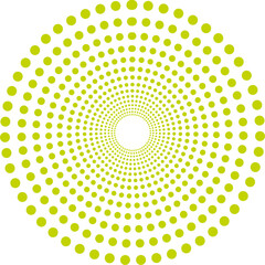 Green abstract circular dot background