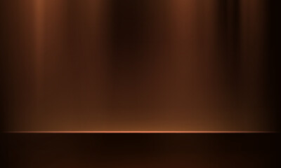 Empty Brown and Black studio background space for selling products, backdrop, wallpaper, background, text. Vector illustration.