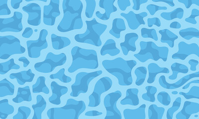 Top-Down Water Ripple Pattern with Textured Surface and Sunlight Reflections. Swimming Pool, Ocean, and Sea Inspired