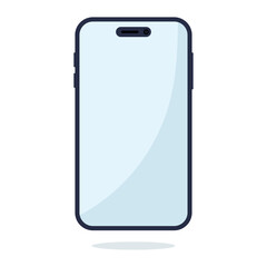 black smartphone isolated on white background