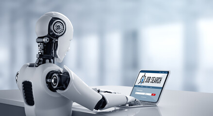 Online job search on modish website for worker to search for job opportunities on the recruitment...