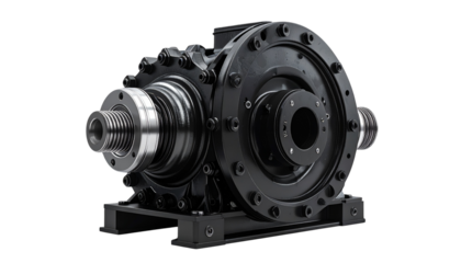 Industrial hydraulic gear pump with black mounting flange 2