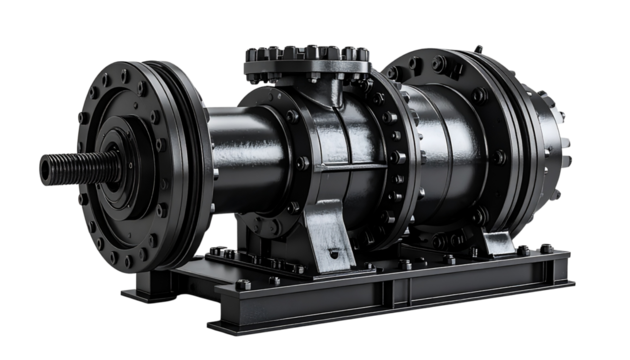 Industrial hydraulic gear pump with black mounting flange 1