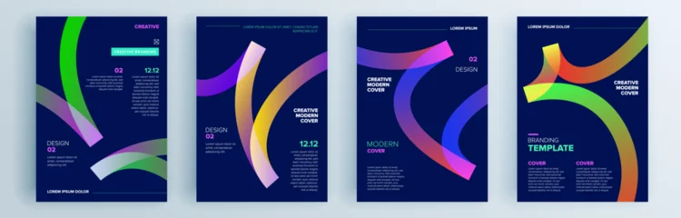Modern abstract covers set, minimal covers design. Colorful geometric background, vector illustration. © Lepusinensis