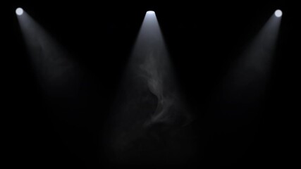 Concert Spotlights Sweeping Through Smoke – Atmospheric Light Rays, 4K Alpha Channel - Powered by Adobe